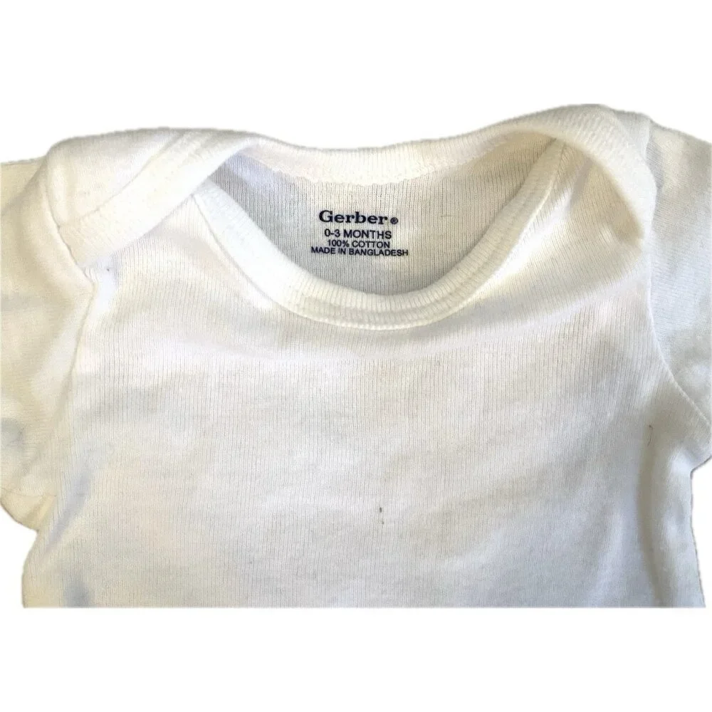 Lot 4 Vtg Baby Lovie Cuddle Blanket Carter White Copper Burp Cloth Gerber Onesie